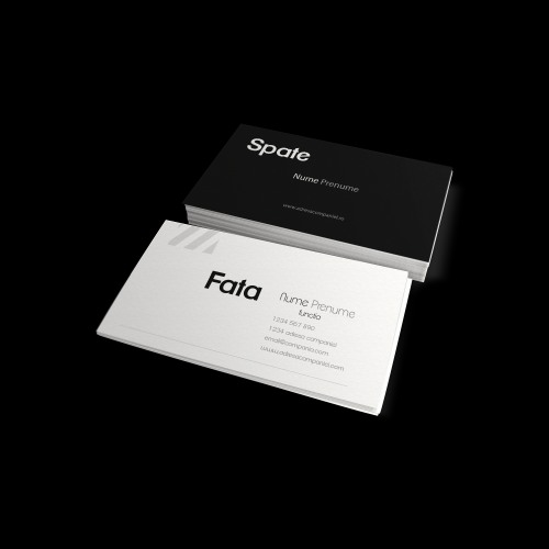 Pret carti de vizita negru imprimate fata-verso