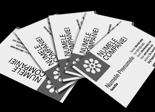 Pret carti de vizita negru - o fata